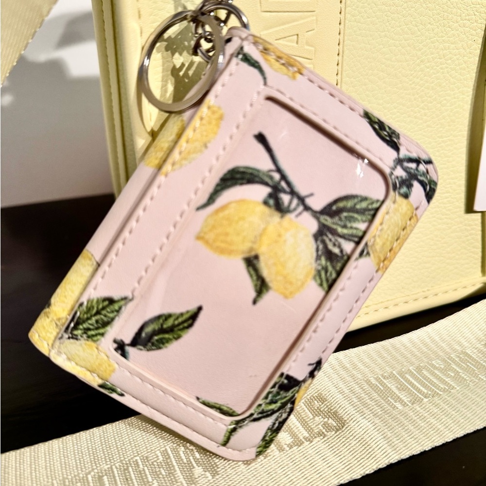Steve Madden Lemon Yellow Mini Tote with Card Case - Picture 6 of 16